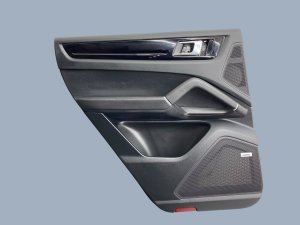 2019-2023 Porsche Cayenne Black Door Interior Trim Panel with Bose Audio - Rear, Left (Driver) (Used OEM)
