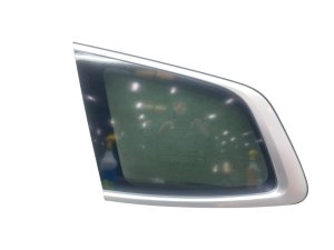 2022-2025 Kia Telluride Chrome Quarter Glass with Satin Chrome Molding - Rear, Left (Driver) (Used OEM)