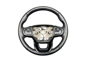 2024-2025 Ford Ranger Ebony (Black) Leather Steering Wheel with Adaptive Cruise Control - Front (Used OEM)