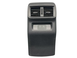 2025 Nissan Murano Black Center Console Trim Panel with AC Vent and Charging Port - Rear (Used OEM)