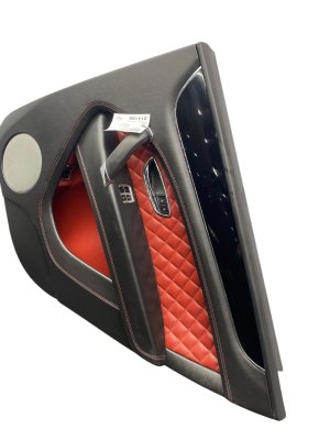 2017-2020 Bentley Bentayga Red Door Interior Trim Panel - Rear, Right (Passenger) (Used OEM)
