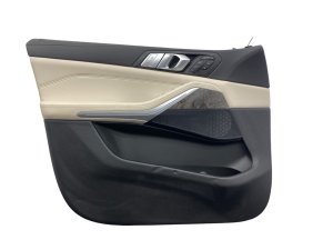 2019-2022 BMW X7 Ivory (White) Door Interior Trim Panel Assembly with Seat Memory - Front, Left (Driver) (Used OEM)