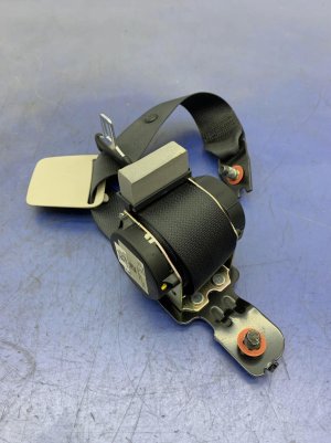2019-2023 Genesis G70 Black Seat Belt Assembly - Rear, Right (Passenger) (Used OEM)