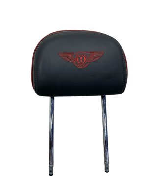 2013-2019 Bentley Flying Spur Black Seat Leather Headrest - Front, Left (Driver) (Used OEM)