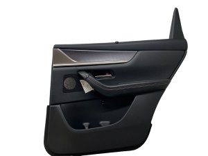 2025-2026 Mazda CX-70 Black Door Interior Trim Panel with Nappa Leather and Sunshade - Rear, Right (Passenger) (Used OEM)