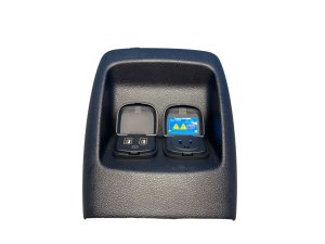 2021-2024 Genesis GV80 Center Console Lower End Cap with Dual USB Port Hub - Rear (Used OEM)