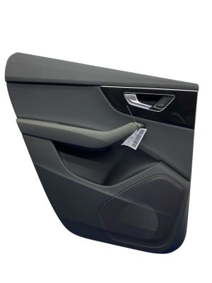 2019-2023 Audi Q8 Black Door Interior Trim Panel - Rear, Left (Driver) (Used OEM)