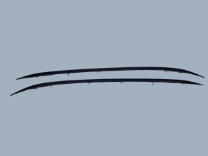 2025-2026 Mazda CX-70 Black Roof Luggage Rack Rail Set (Used OEM)