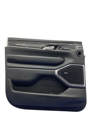 2022-2023 Jeep Wagoneer Black Door Interior Trim Panel with Switches and Handle - Front, Left (Driver) (Used OEM)