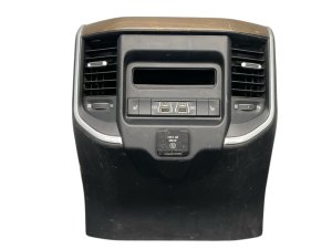 2021-2022 Ram 1500 Center Console Cap Trim Panel with Air Vent and 115V Power Outlet - Rear (Used OEM)