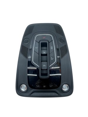2020-2024 Audi S5 Black Overhead Roof Console with Dome Light and Emergency Call - Front (Used OEM)