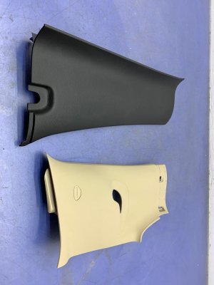 2019-2026 Ram 1500 Beige Upper and Lower C-Pillar Trim Panel Set - Left (Driver) (Used OEM)