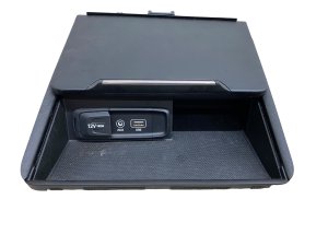 2019-2025 Genesis G70 Black Forward Center Console Sliding Lid Storage Compartment (Used OEM)