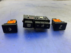 2016-2020 Lexus RC300 Driver Assist Odometer Trip Dimmer Parking and Wiper Deicer Switch Set - Front (Used OEM)