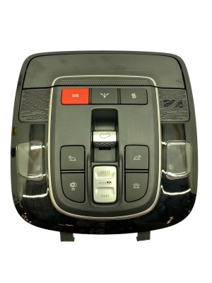 2020-2022 Hyundai Palisade Black Overhead Console Assembly with Sunroof and Navigation - Front (Used OEM)