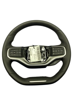 2022-2024 Jeep Wagoneer Black Steering Wheel with Multifunction Switches and Metal Accent (Used OEM)