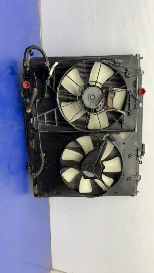 2009-2014 Honda Ridgeline Radiator Dual Fan Electric Cooling Motor Assembly (Used OEM)