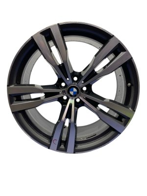 2020-2025 BMW X6 Gray Double Spoke Machined Charcoal Alloy Wheel (Used OEM)