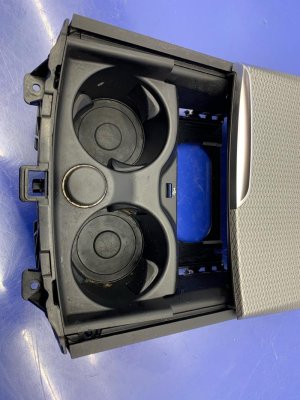 2017-2023 BMW 528i Silver Center Console Cup Holder with Wireless Charging (Used OEM)