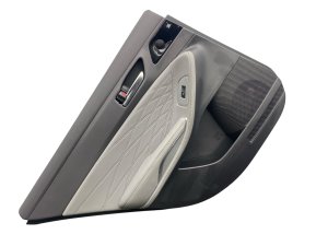 2019-2022 Toyota Avalon Black Door Interior Trim Panel with Wood Trim - Rear, Left (Driver) (Used OEM)