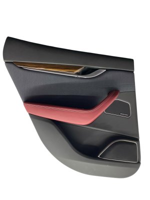 2017-2022 Maserati Levante Red Door Interior Trim Panel with Handle and Switch - Rear, Left (Driver) (Used OEM)