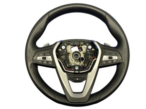 2019-2023 BMW X5 Black Heated Leather Steering Wheel - Front (Used OEM)