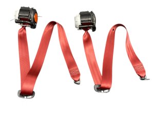 2015-2025 Porsche Macan Red Seat Belt Retractor Assembly Set - Rear, Right (Passenger) (Used OEM)