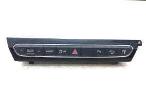 2017-2019 Audi Q7 Black Dashboard Multifunction Drive Select Traction Hazard Switch (Used OEM)