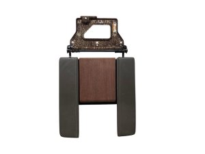 2023-2026 Toyota Sequoia Brown Console Storage Compartment Lid with Leather and Walnut Wood Trim - Front (Used OEM)