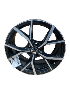2022-2024 Volkswagen Golf Black 19x8 10-Spoke Machined Aluminum Wheel (Used OEM)