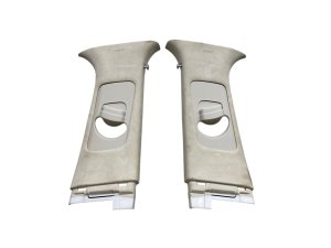 2021-2026 Genesis GV80 Beige Upper B-Pillar Trim Cover Panel Set - Front (Used OEM)