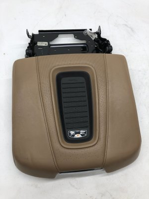 2015-2020 GMC Yukon XL Tan Center Console Armrest Storage Lid with Wireless Charger (Used OEM)