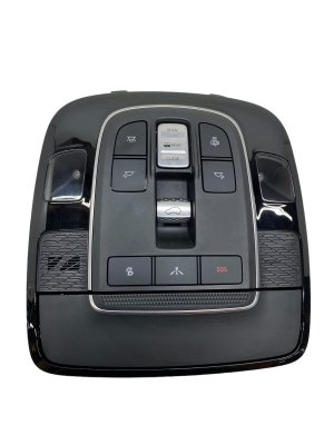 2020-2022 Hyundai Palisade Black Overhead Console with Sunroof and Head-Up Display Controls - Front (Used OEM)