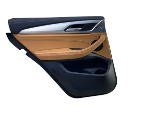 2018-2024 BMW X3 Tan Door Interior Trim Panel - Rear, Left (Driver) (Used OEM)