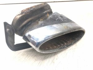 2006-2012 Bentley Flying Spur Exhaust Tail Pipe Tip with Bracket - Rear, Right (Passenger) (Used OEM)