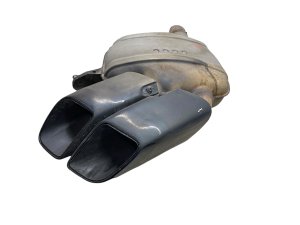 2015-2018 Porsche Macan Black Exhaust Muffler with Tip - Rear, Left (Driver) (Used OEM)