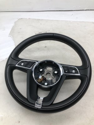 2016-2020 Bentley Bentayga Beluga (Black) Heated Leather Wrapped Steering Wheel with Paddle Shifters (Used OEM)