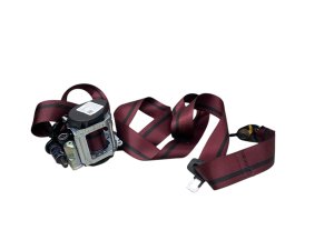 2024-2025 Ford Mustang Red w/ Black Seat Belt Assembly - Rear, Left (Driver) (Used OEM)