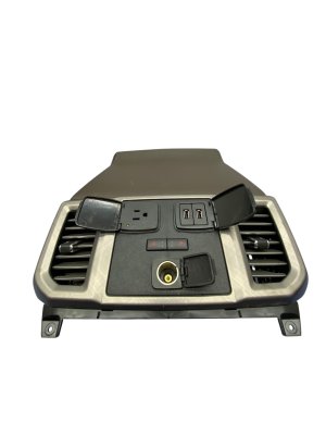 2017-2020 Ford F-150 Brown Center Console Trim Panel with Vents and Heated Seat Controls - Rear (Used OEM)