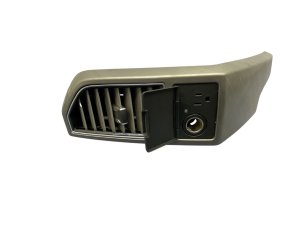 2018-2022 Ford Expedition Gray Center Dash Heat and AC Vent Trim Panel with Power Outlet - Front (Used OEM)