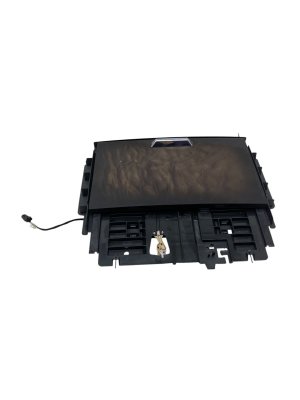 2015-2020 Ford F-150 Brown Center Console Storage Compartment with Sliding Lid - Front (Used OEM)