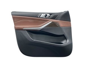  BMW X5 m Brown Door Interior Trim Panel with Woodgrain - Front, Left (Driver) (Used OEM)