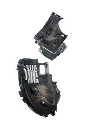 2019-2025 BMW X5 Forward and Rearward Inner Fender Liner Set - Front, Right (Passenger) (Used OEM)