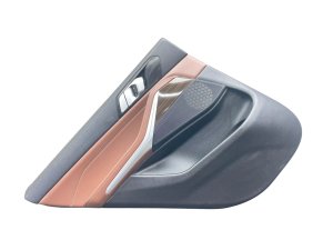  BMW X5 m Brown Door Interior Trim Panel with Woodgrain - Rear, Left (Driver) (Used OEM)