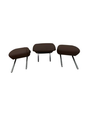 2020-2023 BMW X6 Brown Front and Rear Center Leather Headrest Set (Used OEM)