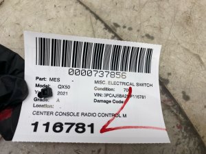 2022-2025 INFINITI QX55 Black Center Console Radio Control Multi-Switch Panel (Used OEM)