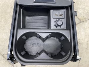 2019-2021 INFINITI QX50 Center Console Cup Holder and Storage Bin with Dual USB Port Hub - Front (Used OEM)