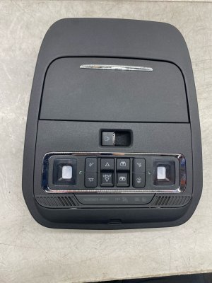 2022-2025 Ford F-150 Lightning Black Roof Overhead Console with Dome Light - Front (Used OEM)