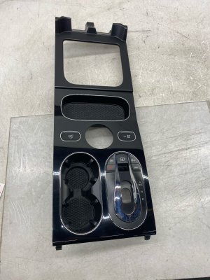 2017-2020 Bentley Bentayga Center Console Top Trim Bezel with Cup Holder and Parking Brake Switch - Front (Used OEM)