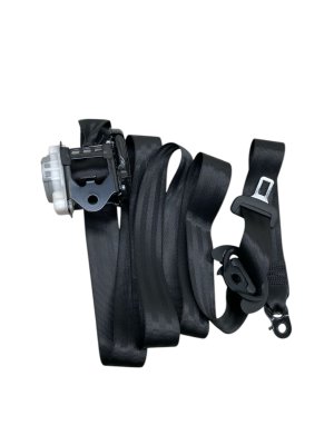 2011-2018 Porsche Cayenne Black Seat Belt Assembly - Rear, Right (Passenger) (Used OEM)